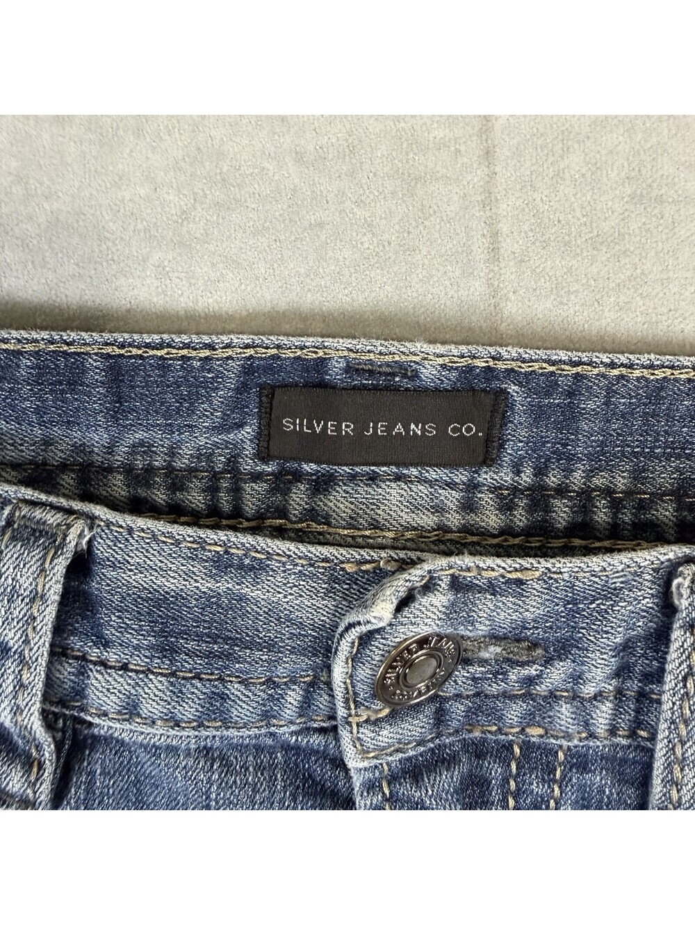 Silver Jeans Gordie Mens 32x32 Blue Bootcut Medium Wash Western Stretch Denim - Picture 5 of 8